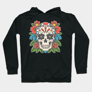 Floral Skull tattoo art Hoodie